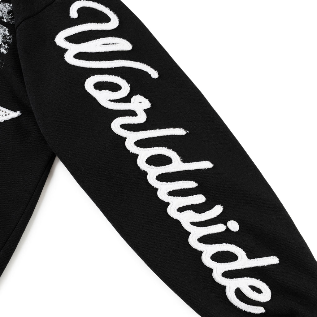 BLACK TRIPLE 5 STITCH ZIP UP