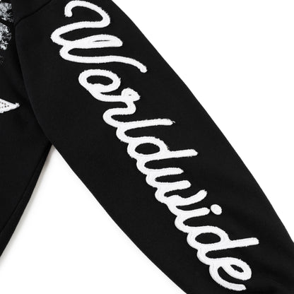 BLACK TRIPLE 5 STITCH ZIP UP