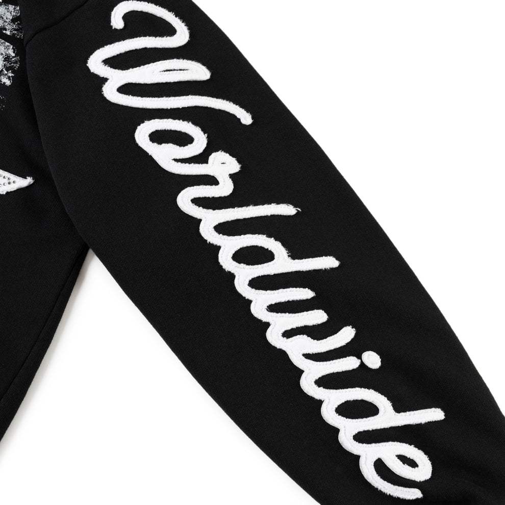 BLACK TRIPLE 5 STITCH ZIP UP
