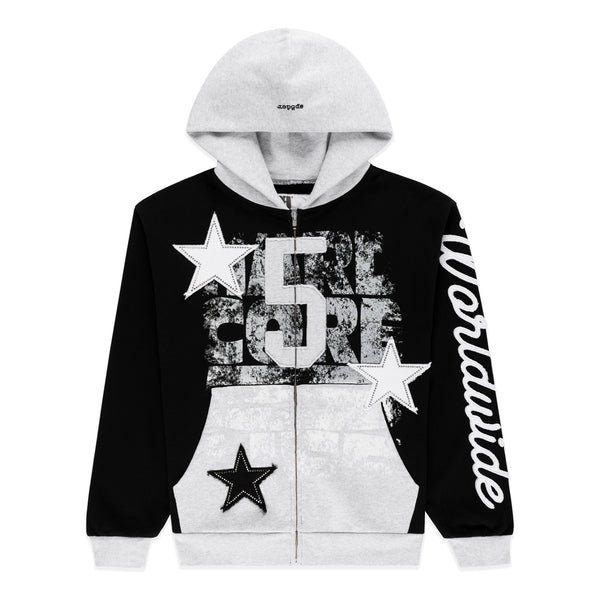 トップス sp5der BLACK TRIPLE 5 STITCH ZIP UP | SP5DER | KING SPIDER