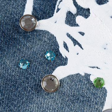 WEB STONE DENIM SHORTS