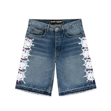 WEB STONE DENIM SHORTS