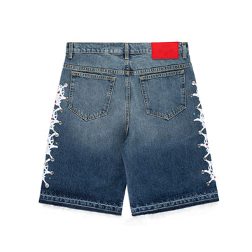 WEB STONE DENIM SHORTS