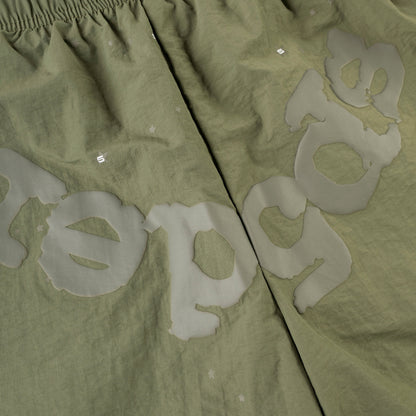 SAGE GREEN OG WEB DOUBLE LAYER SHORTS
