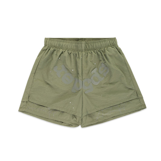 SAGE GREEN OG WEB DOUBLE LAYER SHORTS