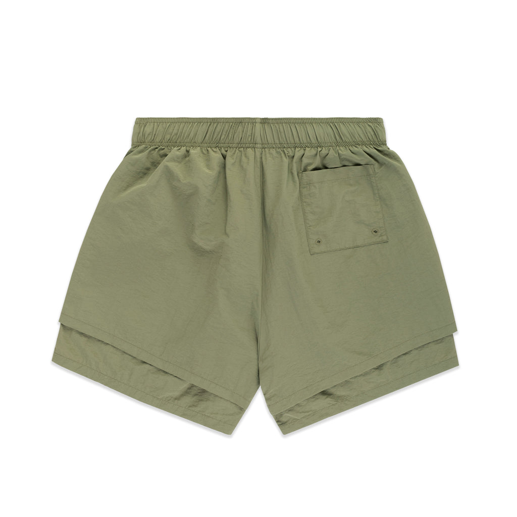 SAGE GREEN OG WEB DOUBLE LAYER SHORTS