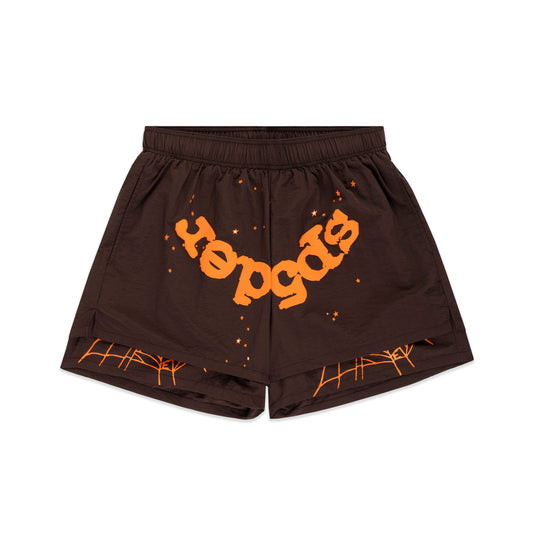 BROWN OG WEB DOUBLE LAYER SHORTS