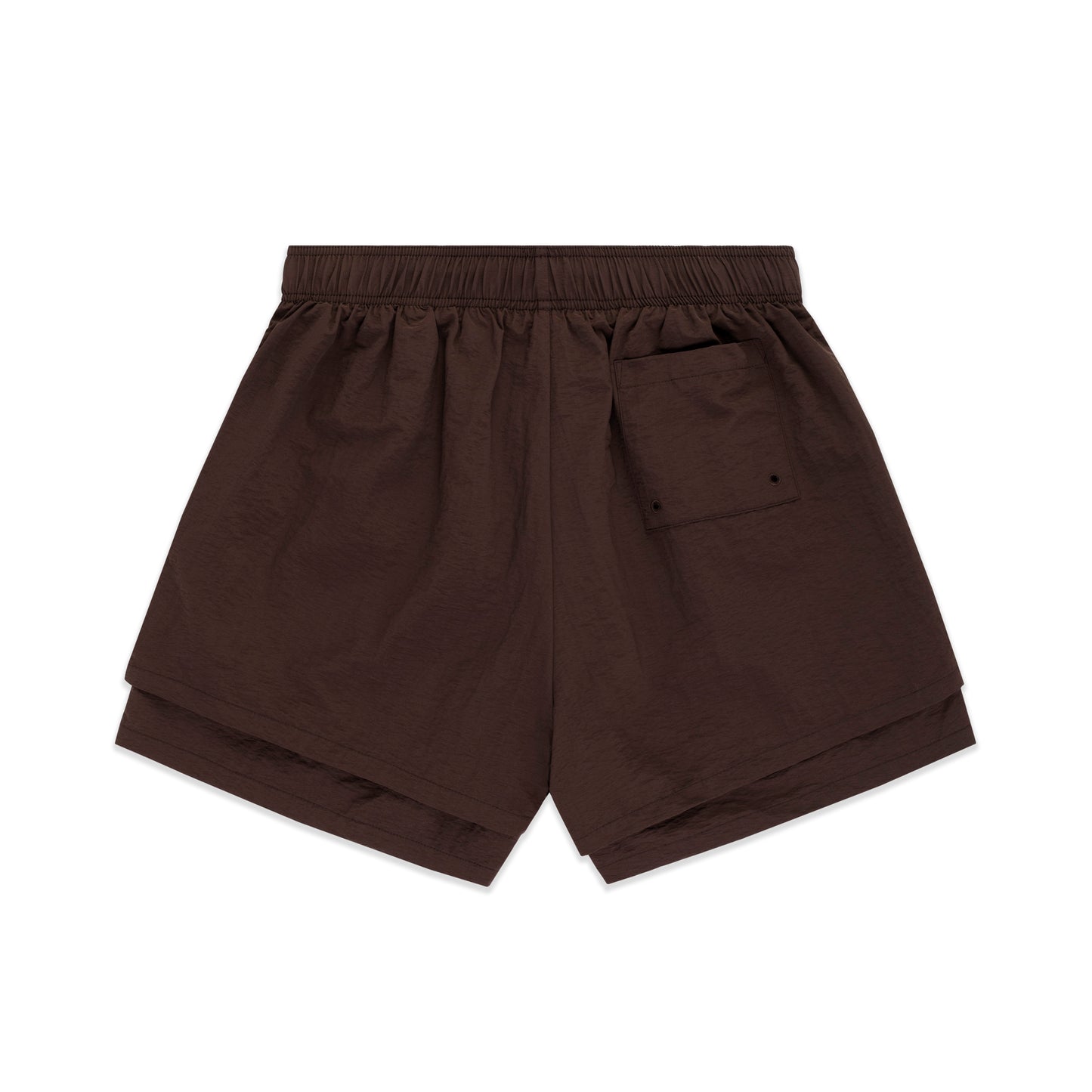 BROWN OG WEB DOUBLE LAYER SHORTS