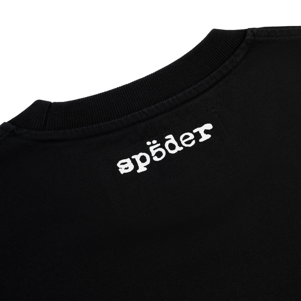BLACK DIFFUSED COLLEGIATE TEE
