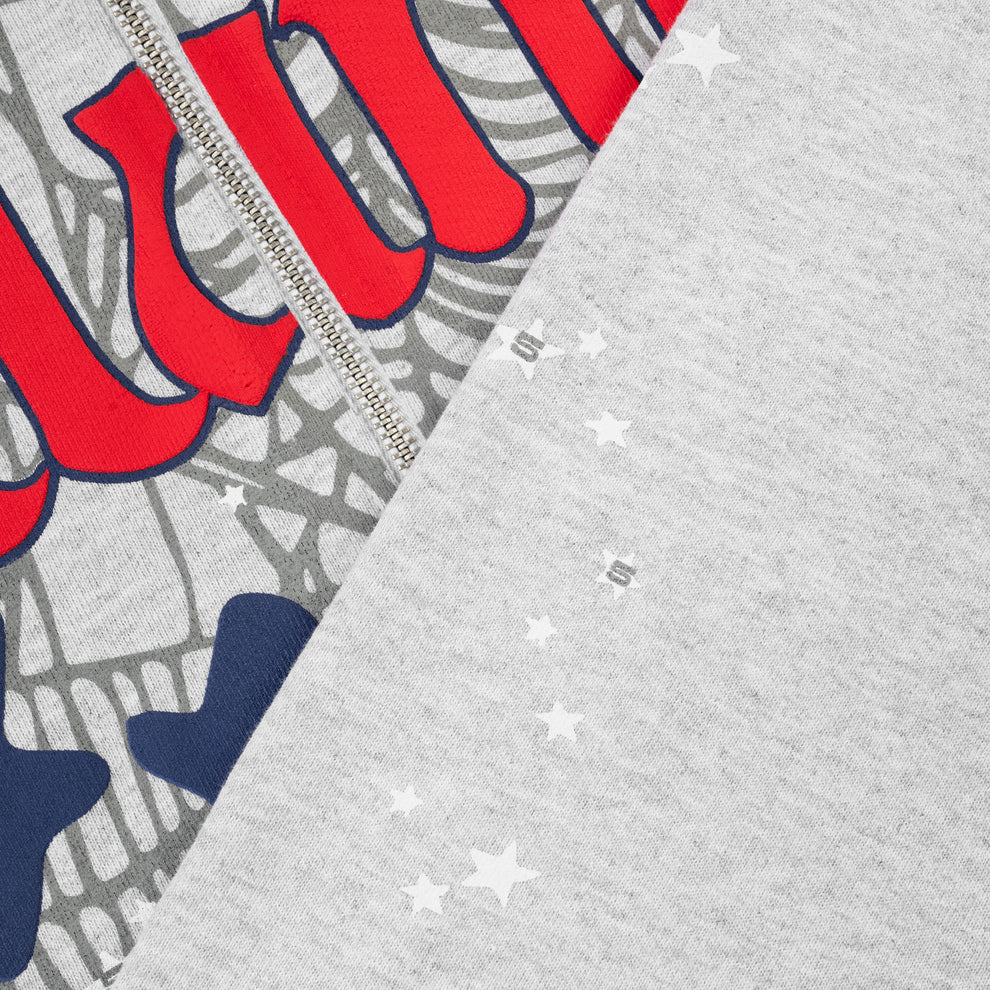 HEATHER GREY ATLANTA FULL ZIP HOODIE