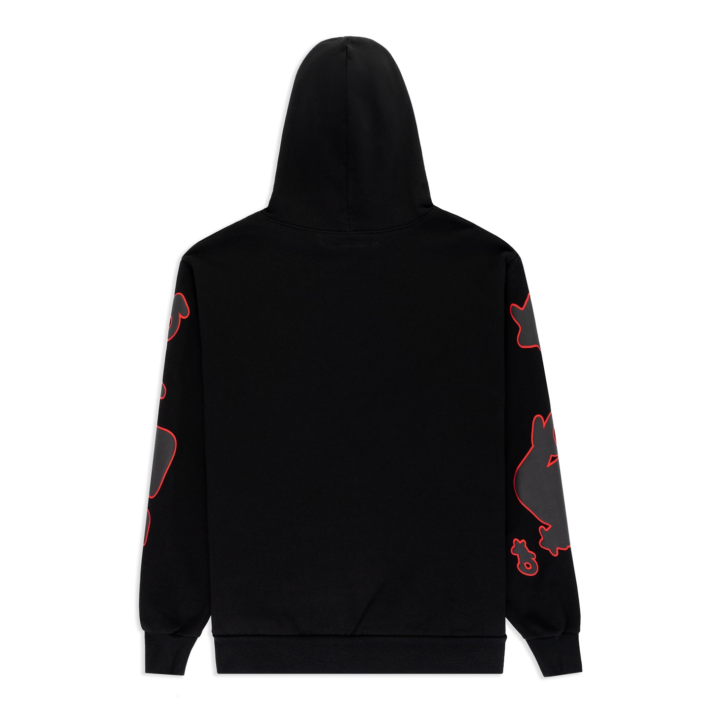 BLACK BELUGA OUTLINE HOODIE