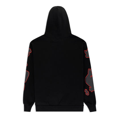 BLACK BELUGA OUTLINE HOODIE