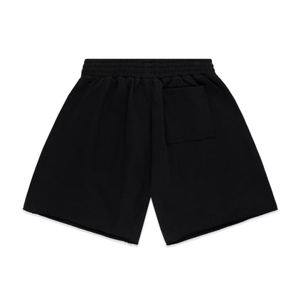 BLACK BELUGA OUTLINE SWEATSHORT