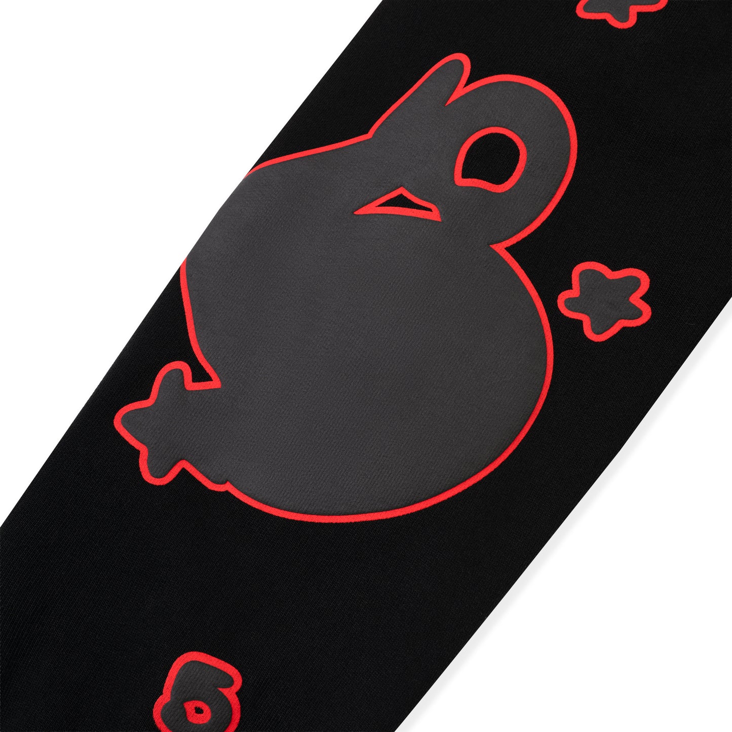 BLACK BELUGA OUTLINE HOODIE