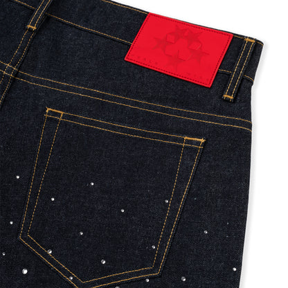 INDIGO STAR DUST DENIM SHORT
