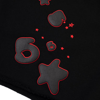 BLACK BELUGA OUTLINE SWEATSHORT