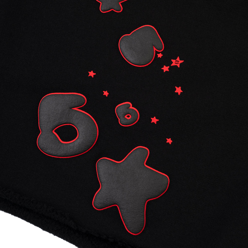 BLACK BELUGA OUTLINE SWEATSHORT