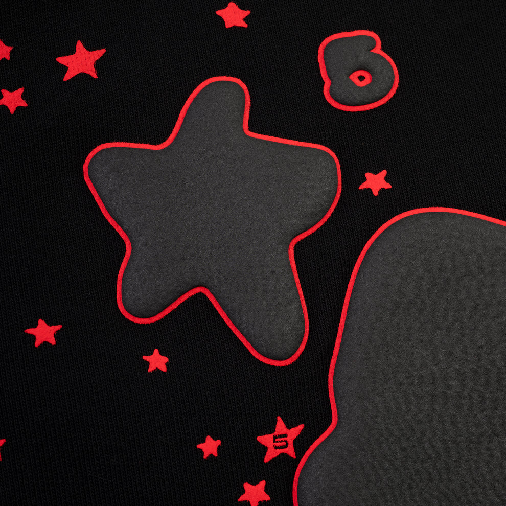 BLACK BELUGA OUTLINE SWEATSHORT