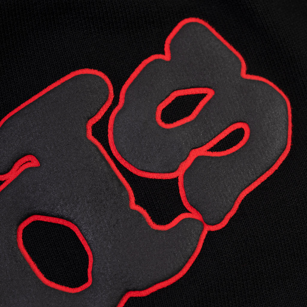 BLACK BELUGA OUTLINE SWEATSHORT