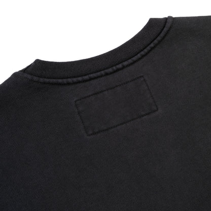 BLACK DIFFUSED COLLEGIATE CREWNECK