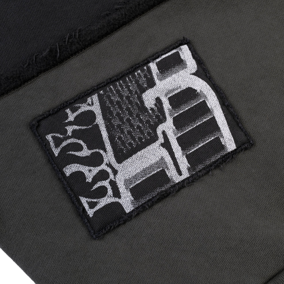 BLACK DIFFUSED COLLEGIATE CREWNECK
