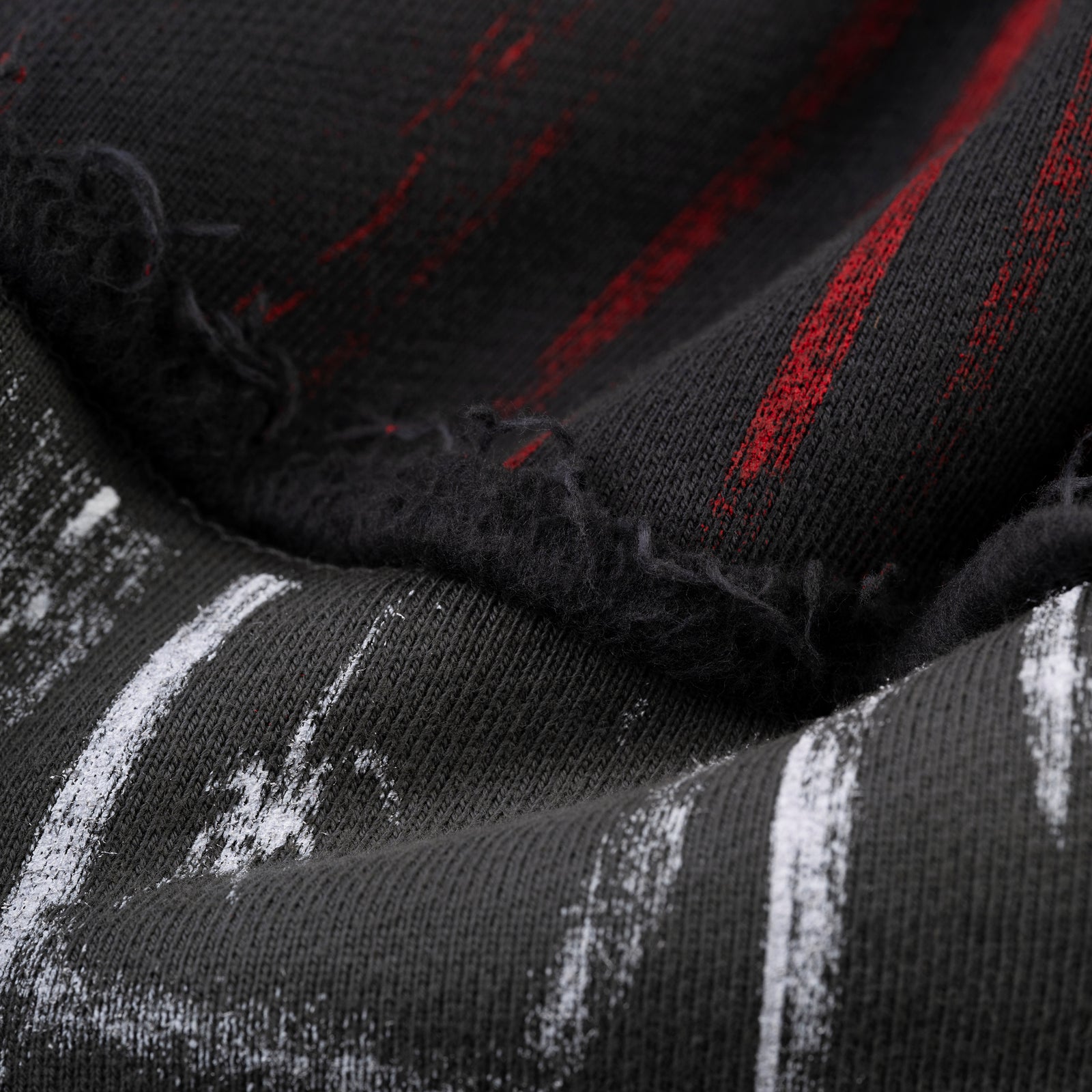 BLACK DIFFUSED COLLEGIATE CREWNECK