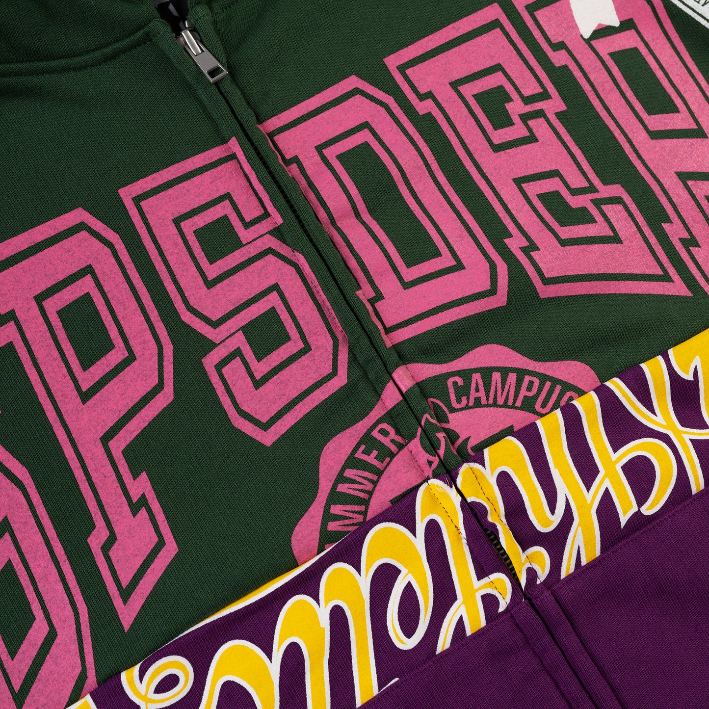 GREEN CAMPERS FIELD ZIP UP HOODIE