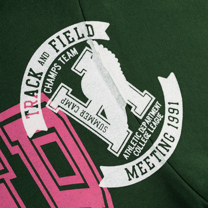 GREEN CAMPERS FIELD ZIP UP HOODIE