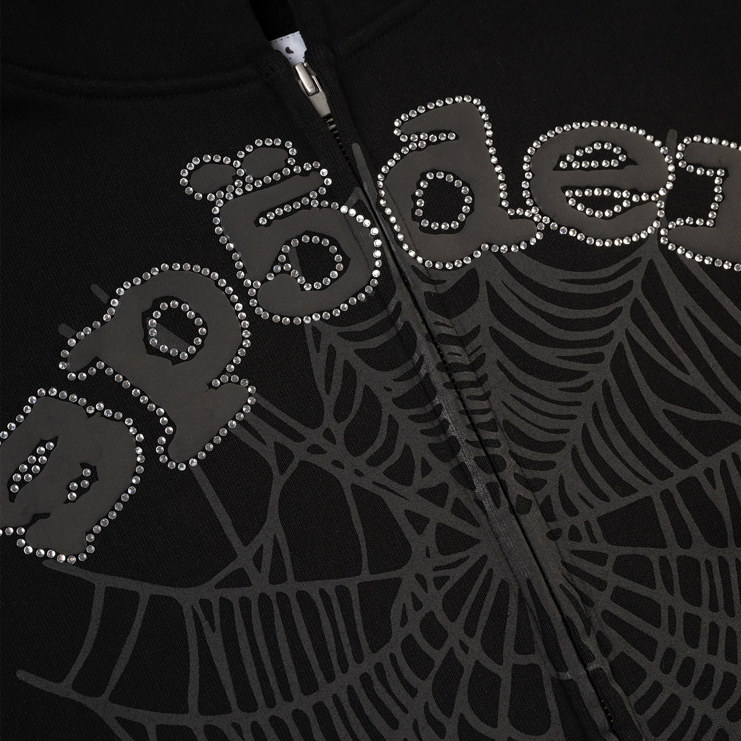 OG WEB V2 RHINESTONE ZIP UP – SP5DER