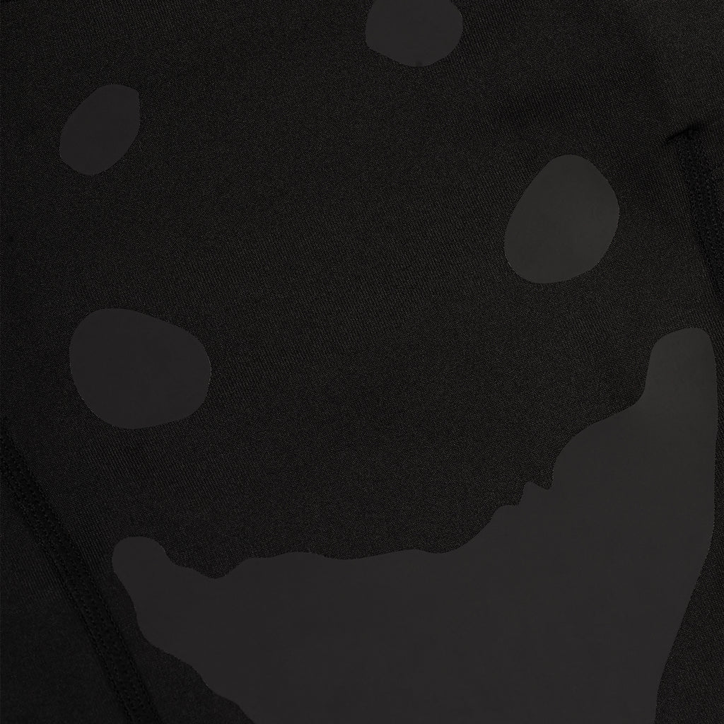 Black OG LOGO V2 Shiesty Mask in breathable spandex with a dark SP5DER graphic print.