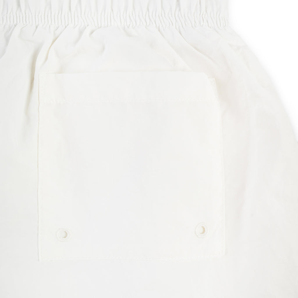 White OG WEB DOUBLE LAYER SHORT, 4oz water repellent nylon, with a patch back pocket and elasticized waistband.