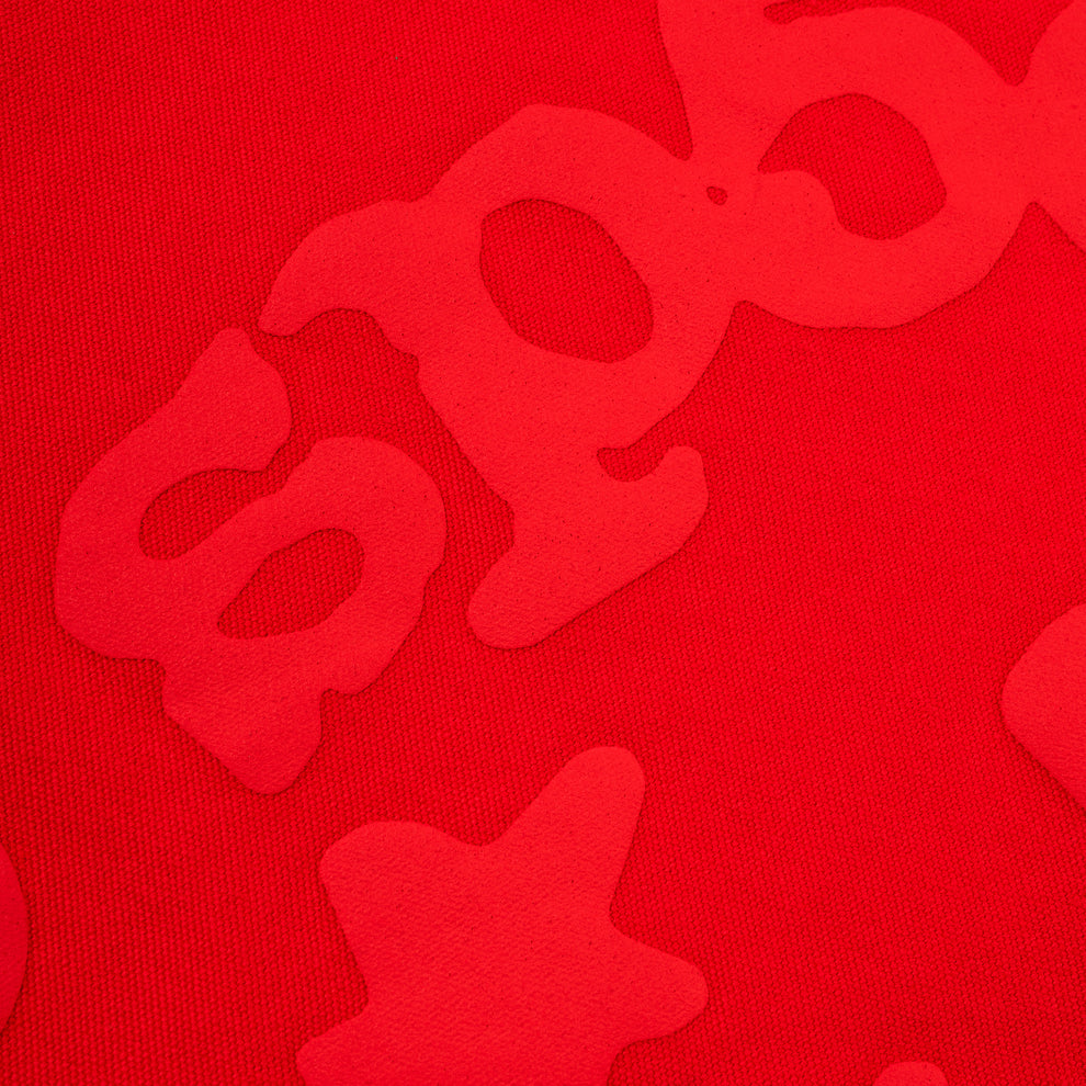 RED BELUGA OVERSIZED TOTE