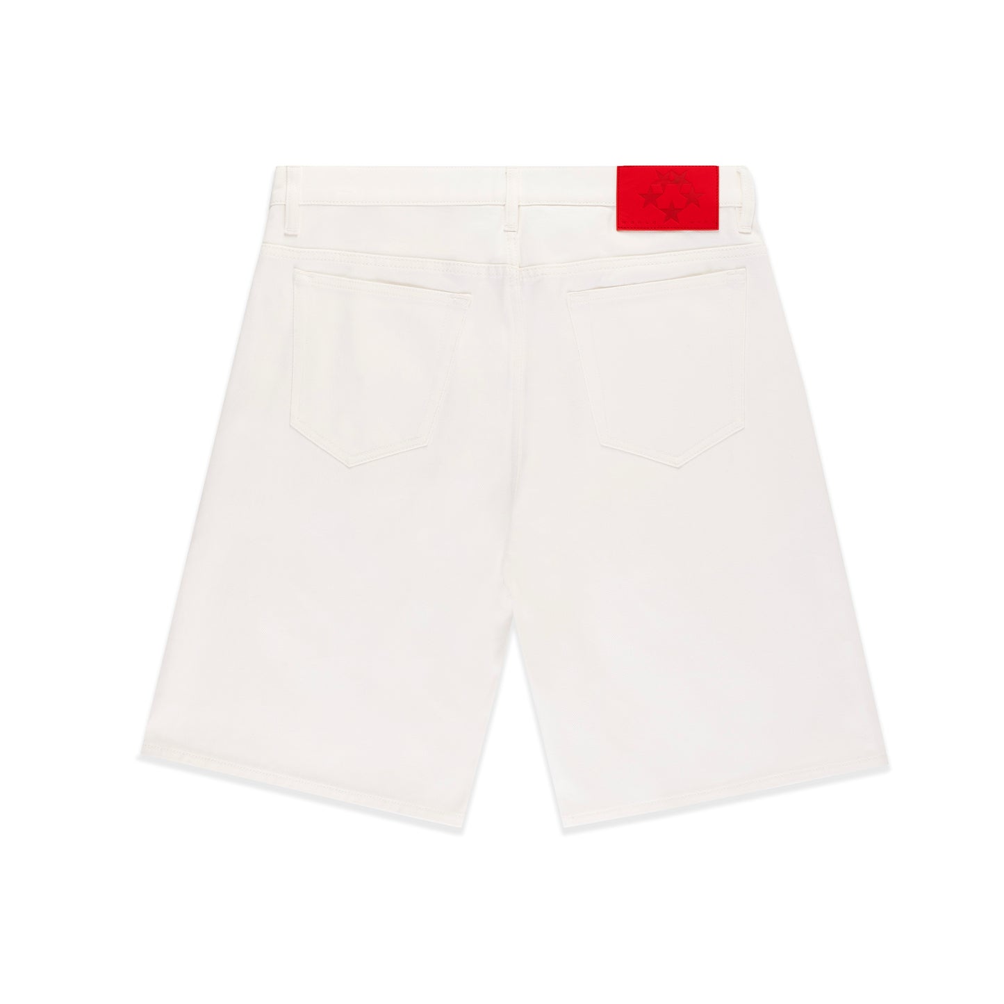 WHITE V3 LOGO DENIM SHORT