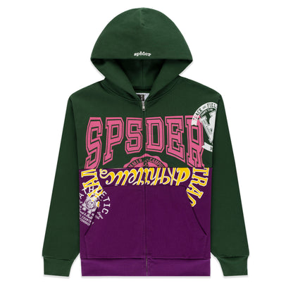 GREEN CAMPERS FIELD ZIP UP HOODIE