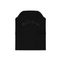 Black OG LOGO V2 SHIESTY MASK made of breathable spandex with a dark gray SP5DER graphic print.