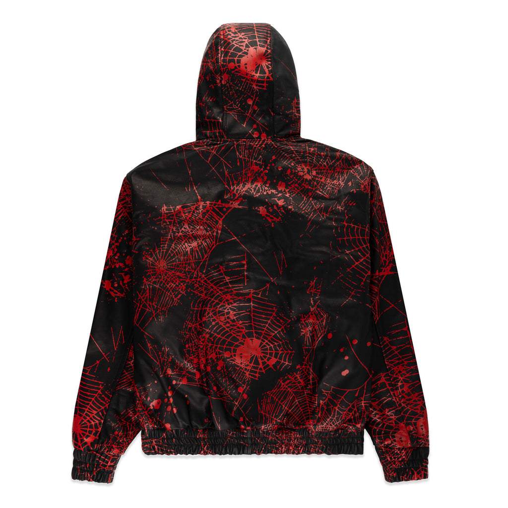 BLACK V2 WEB LEATHER JACKET