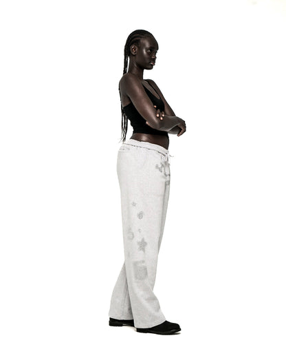 RHINESTONE BELUGA V2 WIDE LEG SWEATPANT