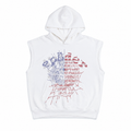 RHINESTONE OG WEB SLEEVELESS HOODIE