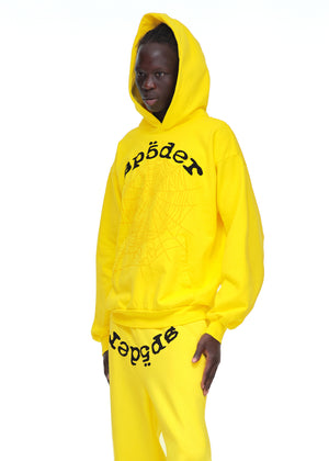 YELLOW LEGACY HOODIE MALE MODEL 3