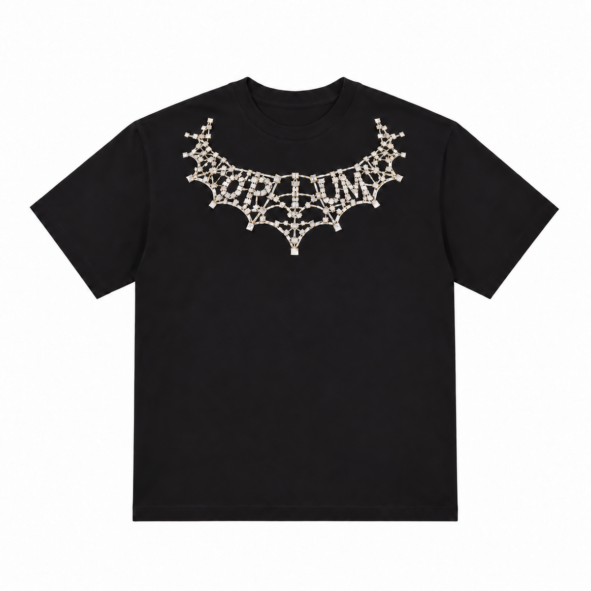 OPIUM RHINESTONE NECKLACE TEE