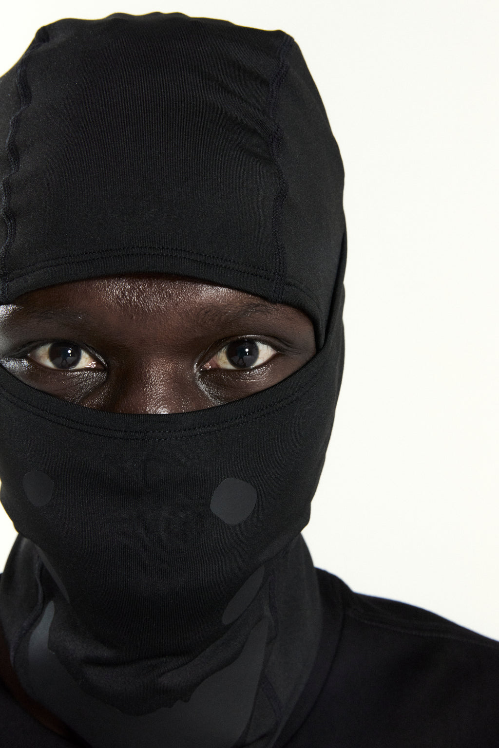 Black OG LOGO V2 Shiesty Mask made from breathable spandex, featuring SP5DER graphic print.