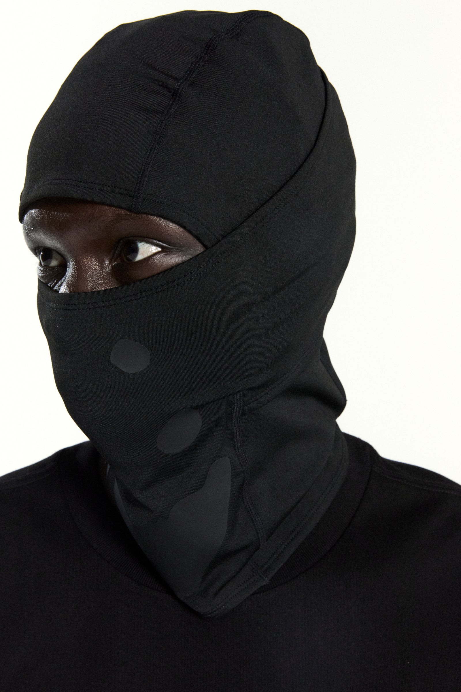Black OG LOGO V2 Shiesty Mask made of breathable spandex with SP5DER graphic heat transfer.