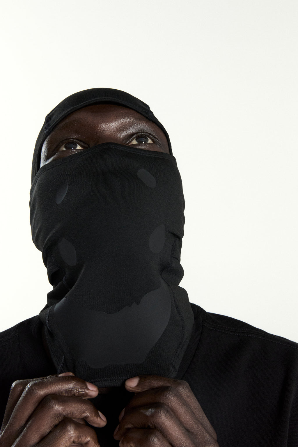 Black OG LOGO V2 Shiesty Mask made of breathable spandex with SP5DER graphic heat transfer.