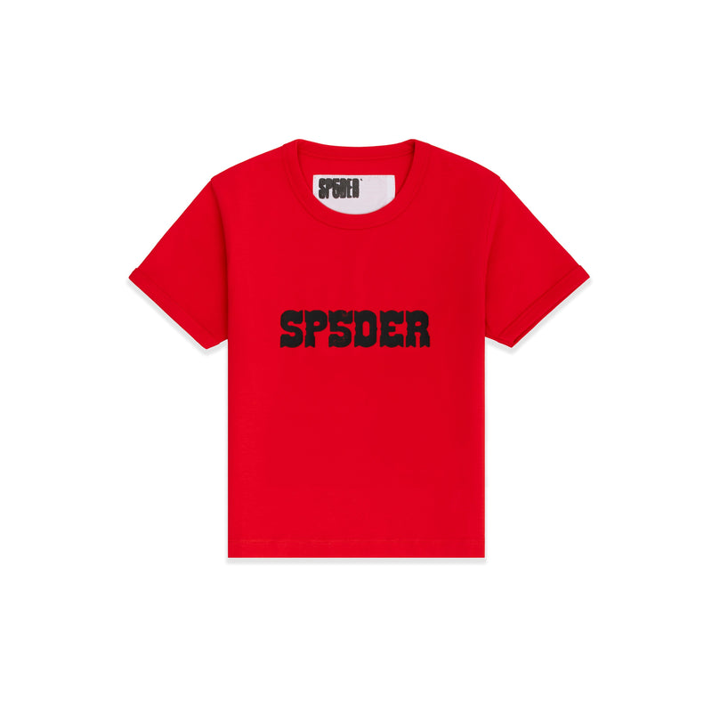 RED WESTERN LOGO BABY TEE