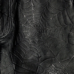 DEBOSSED WEB LEATHER PANT