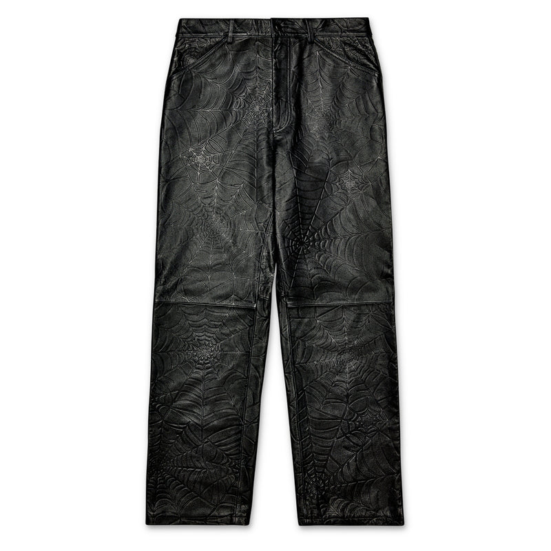 DEBOSSED WEB LEATHER PANT