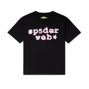 BLACK/PINK SP5DER WEB TEE