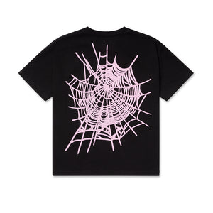 BLACK/PINK SP5DER WEB TEE