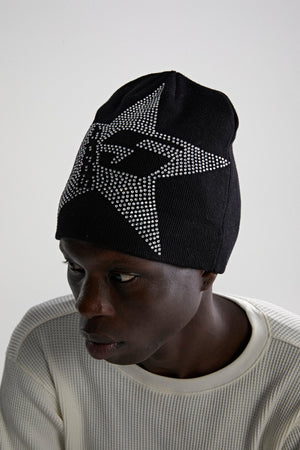 BLACK STAR RHINESTONE SKULLY