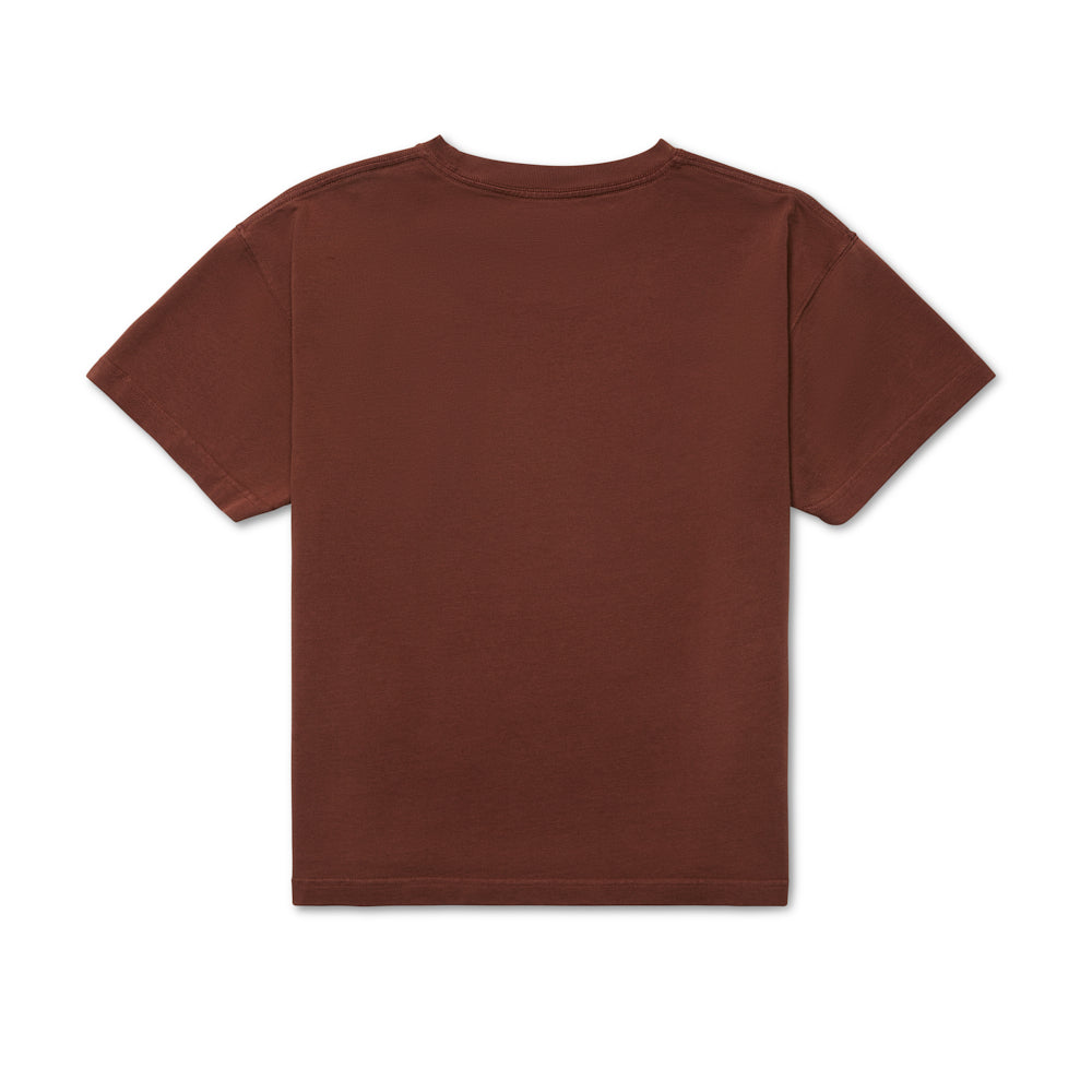 Brown 100% cotton standard fit tee with OG web print on front.